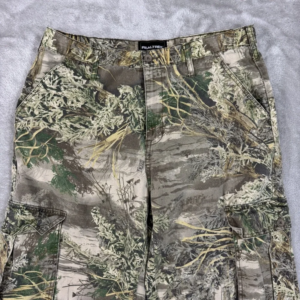 Realtree Hunting Pants Mens 36/38 Large Advantage Max-1 Camo Cargo Utility‎